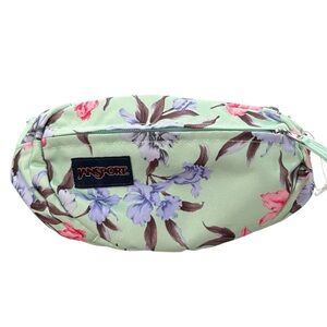 JanSport Floral Print Zip Up Fifth Ave Fanny Waist Pack 2 Zipper Pockets